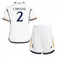 Camiseta Real Madrid Daniel Carvajal #2 Primera Equipación para niños 2023-24 manga corta (+ pantalones cortos)